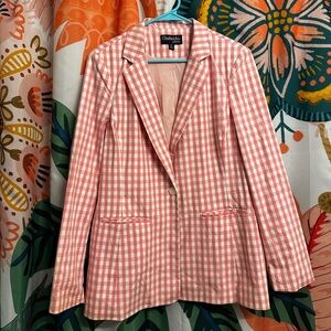 Chadwicks Pink Gingham Blazer - 14T